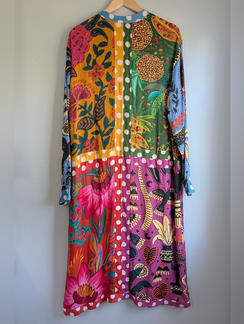 Farm Rio Sunset Patchwork Dress - Size M - Picture 2 of 6